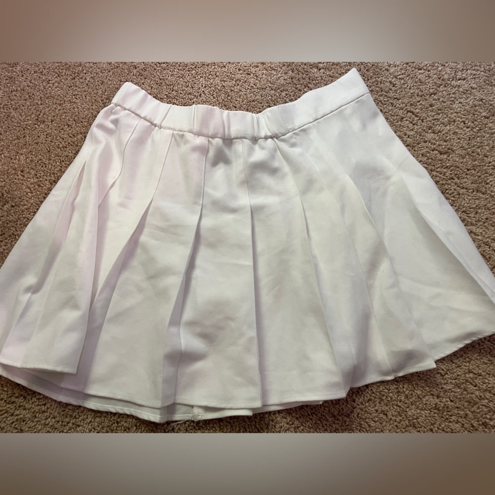 White Pleated Skirt